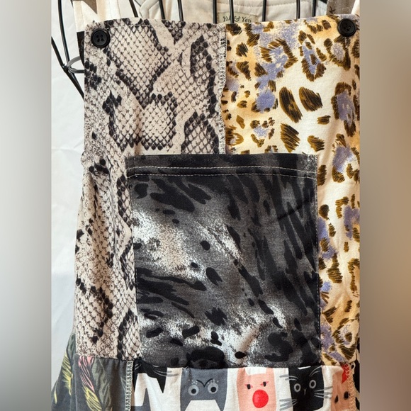 064 - Chic Patchwork Animal Print Dress - Picture 2 of 9